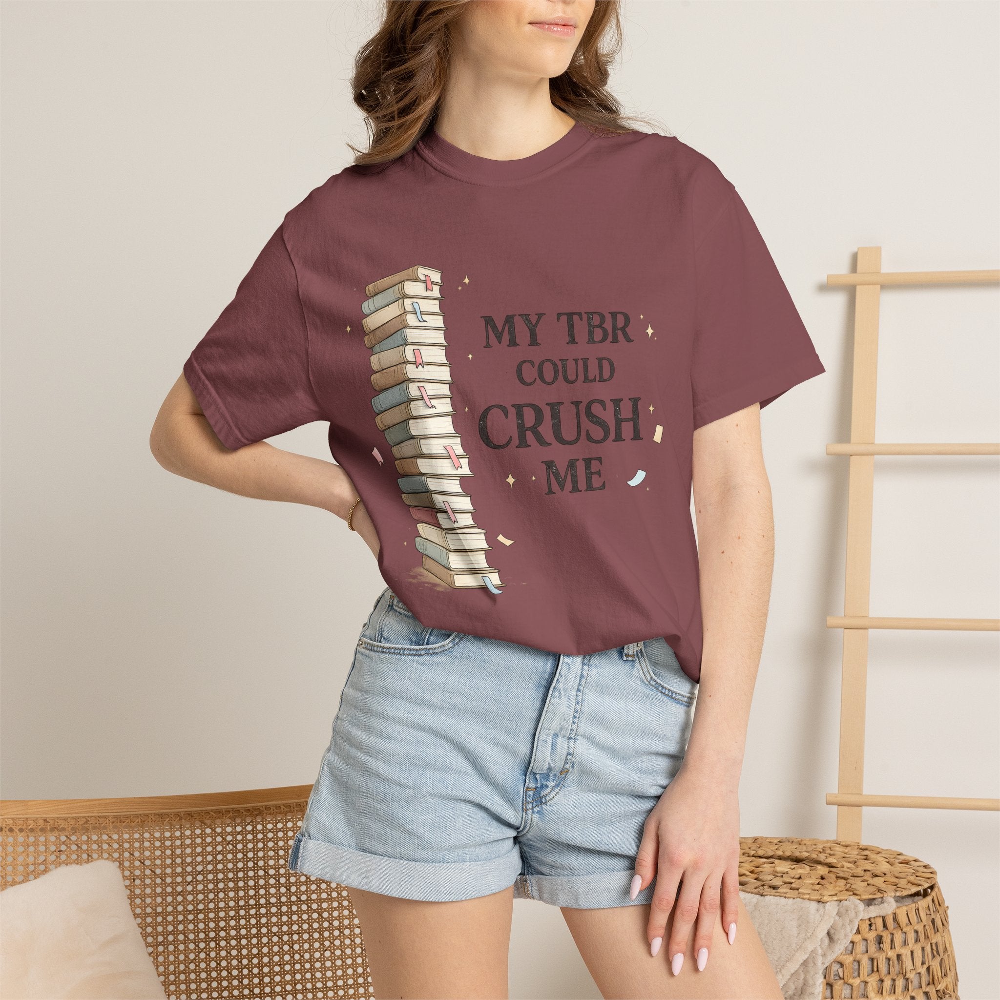 Book Lover T-Shirt — “My TBR Could Crush Me” Graphic Tee