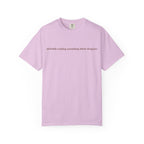 T-Shirt — "probably reading something about dragons" Minimal Bookish Graphic Tee