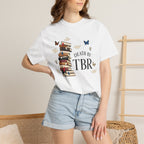Death by TBR Book Stack T-Shirt — Reader Gift Graphic Tee
