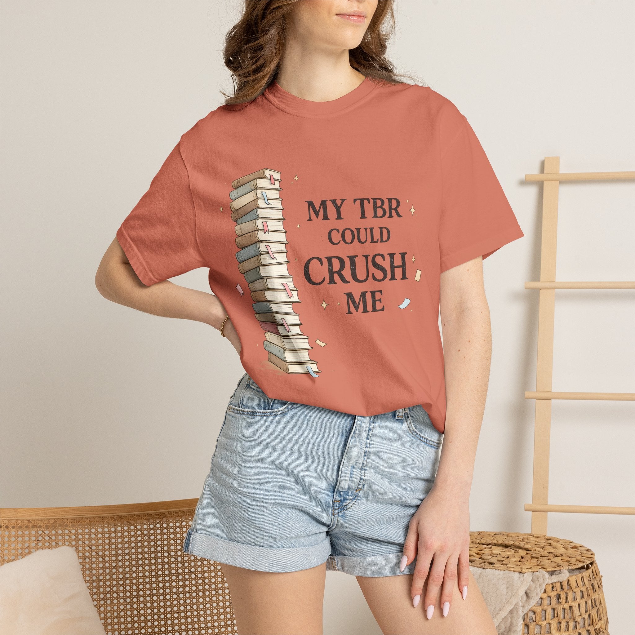 Book Lover T-Shirt — “My TBR Could Crush Me” Graphic Tee