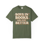 T-Shirt — "Boys in Books Are Just Better" Retro Literary Tee