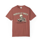 Morally Grey Skeleton Tee — "Morally Grey is My Favorite Color" Graphic T-Shirt