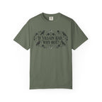 If Villain Bad… Why Not? T-Shirt — Gothic Floral Quote Tee