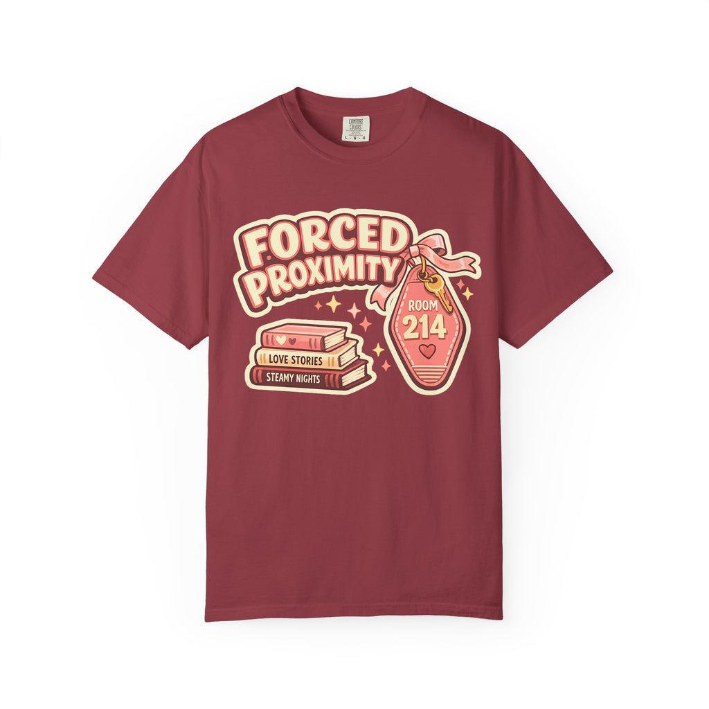 Forced Proximity T-Shirt — Cute Retro Romance Graphic Tee (Room 214)