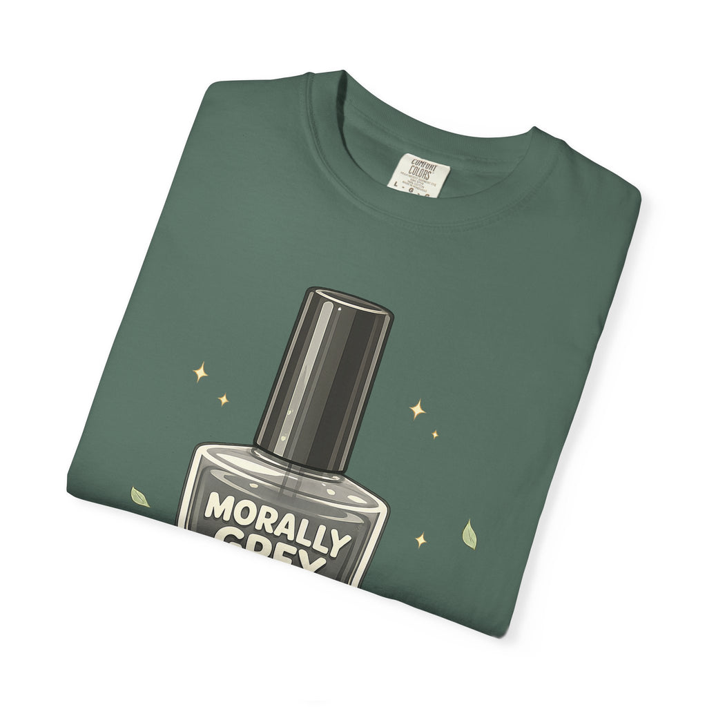 T-Shirt — 'Morally Grey' Nail Polish Graphic Tee