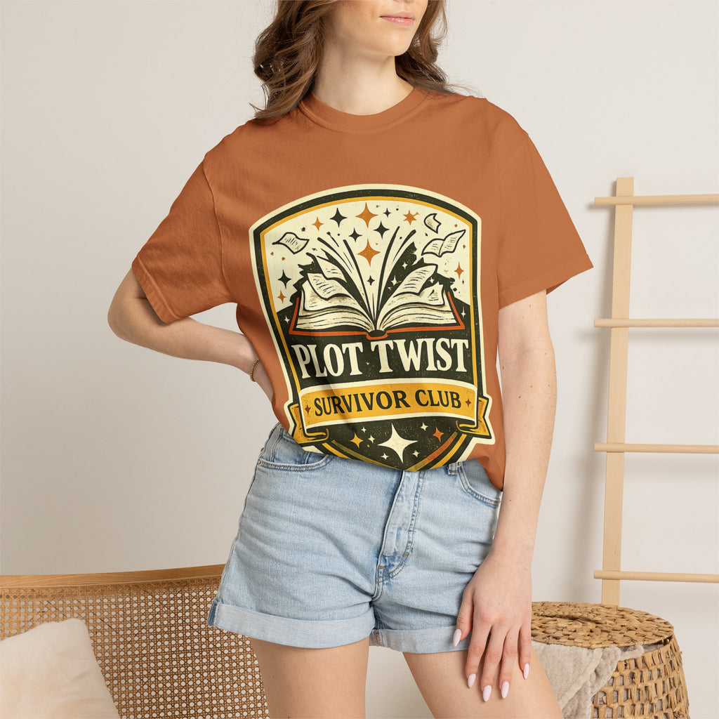 Plot Twist Survivor Club T-Shirt — Funny Book Lover Tee