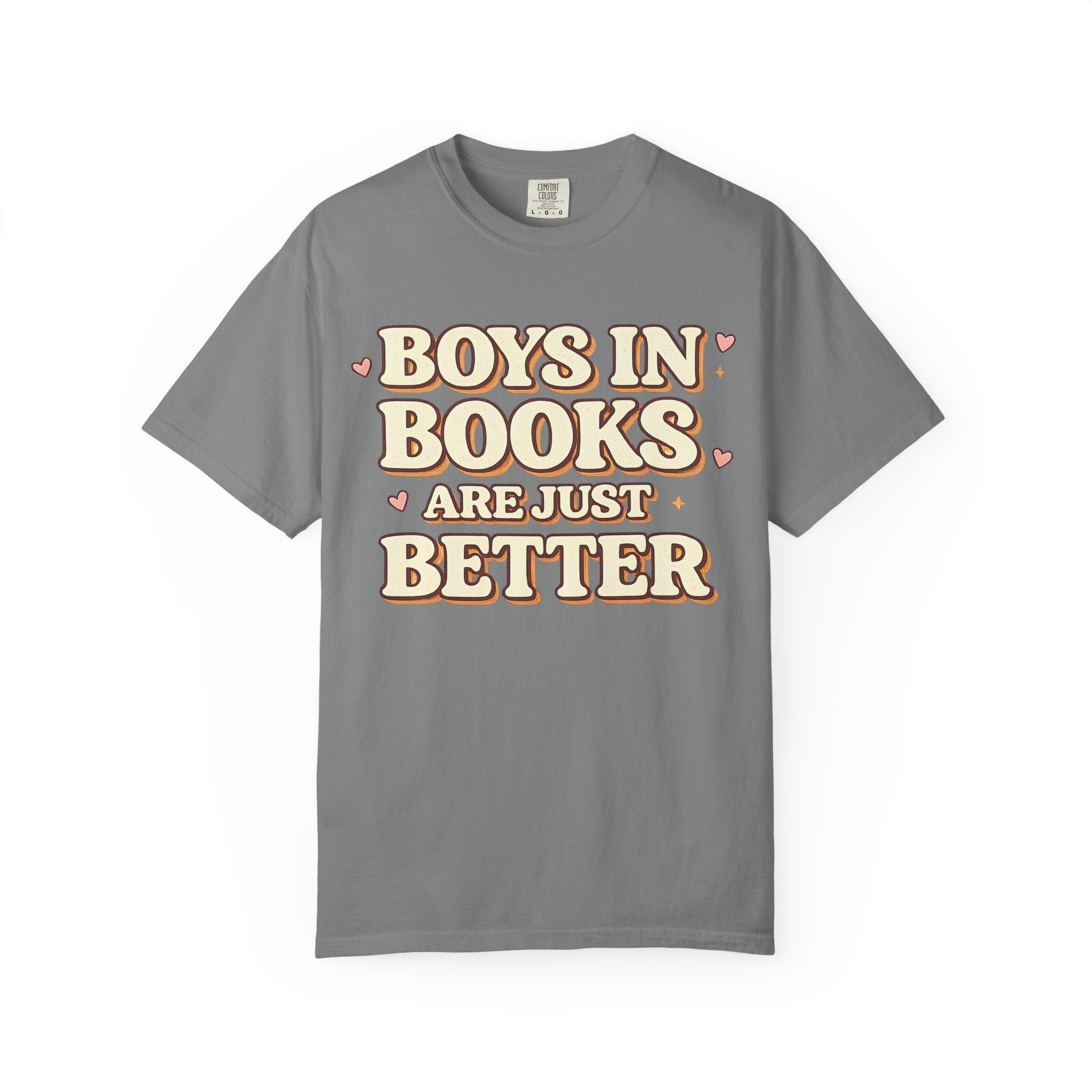 T-Shirt — "Boys in Books Are Just Better" Retro Literary Tee