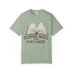 Book Lover T-Shirt — "Flipping Pages Is My Cardio" Graphic Tee