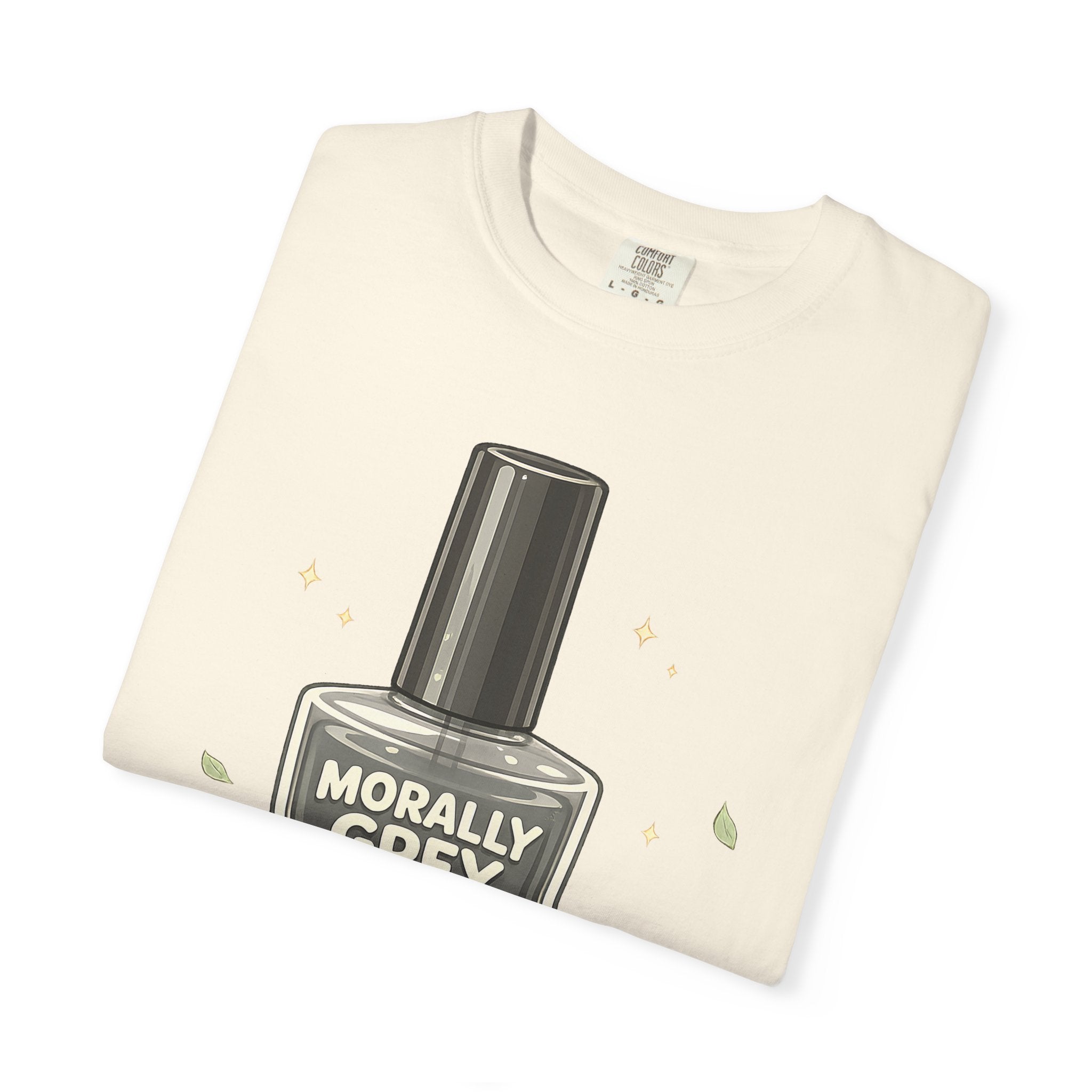 T-Shirt — 'Morally Grey' Nail Polish Graphic Tee