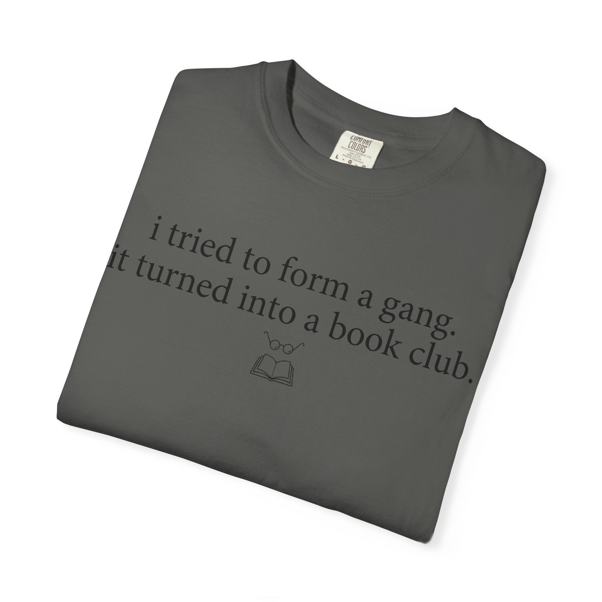 Book Club T‑Shirt — "I Tried to Form a Gang, It Turned Into a Book Club" Literary Tee
