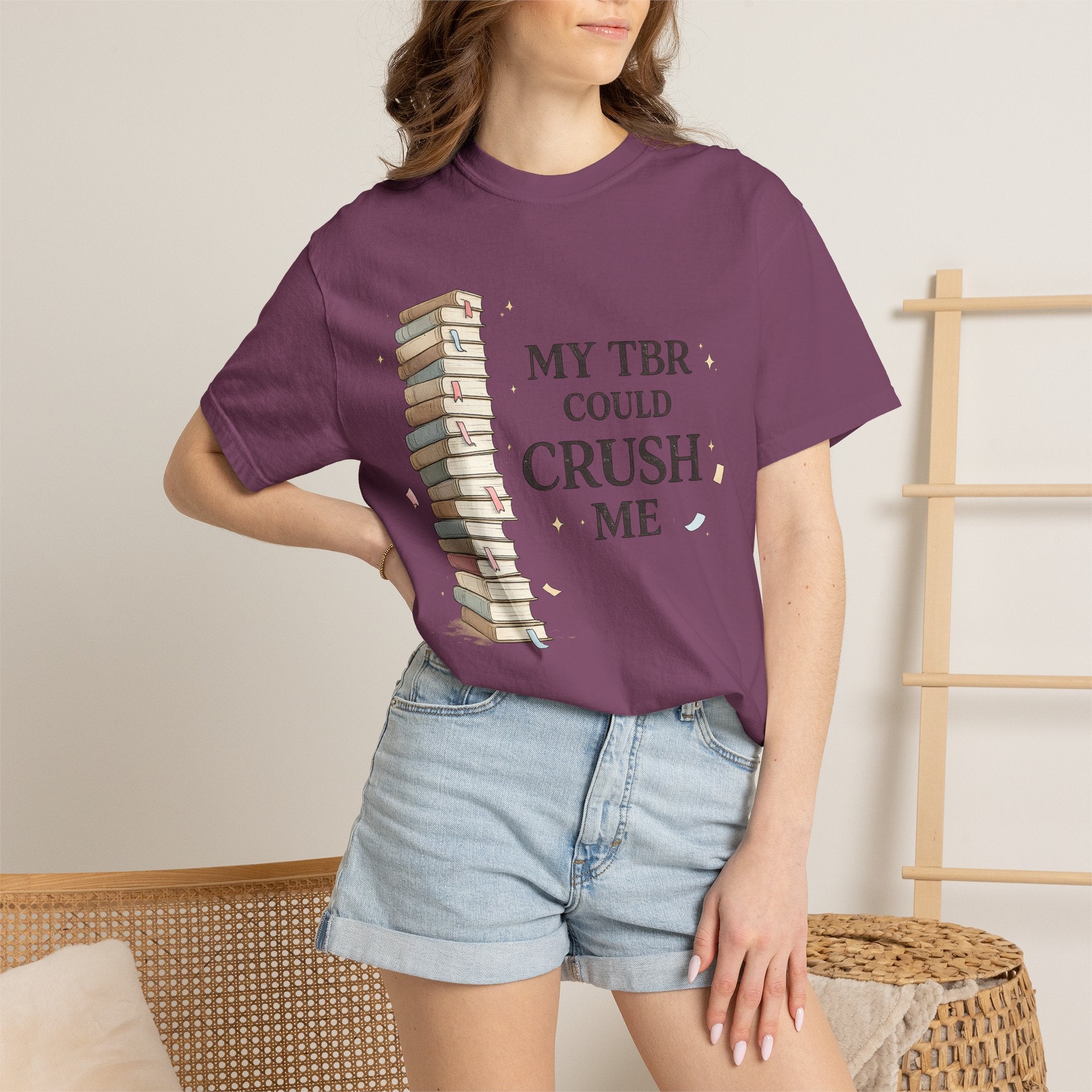 Book Lover T-Shirt — “My TBR Could Crush Me” Graphic Tee