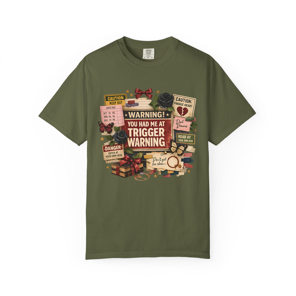 Trigger Warning Book Lover T‑Shirt — "You Had Me at Trigger Warning" Novel Fan Tee