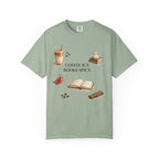 Coffee Icy, Books Spicy T-Shirt — Literary Coffee Lover Tee