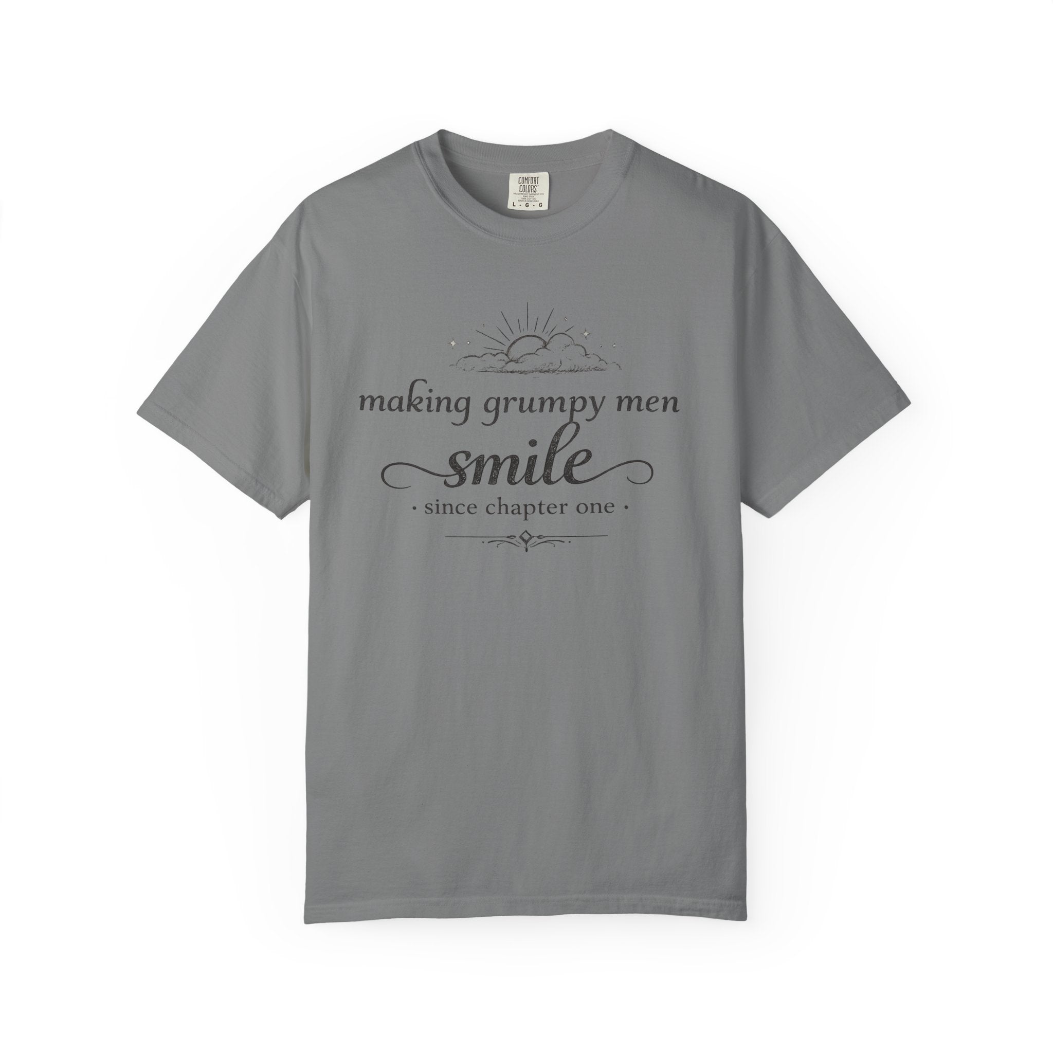 T-Shirt — "Making Grumpy Men Smile" Vintage Script Tee