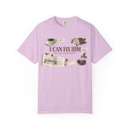 I Can Fix Him T-Shirt — Vintage Floral Literary Coffee Graphic Tee