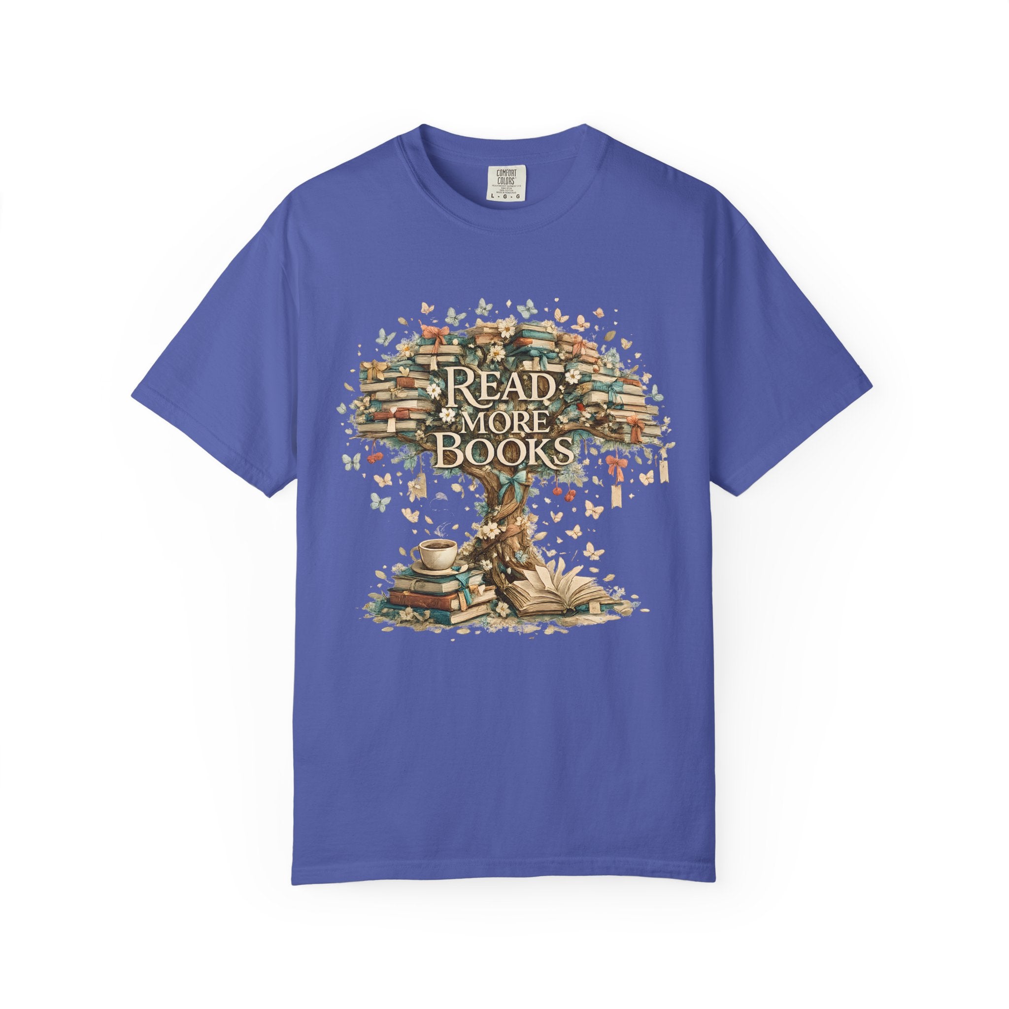 Read More Books T-Shirt — Vintage Tree of Books Design for Book Lovers