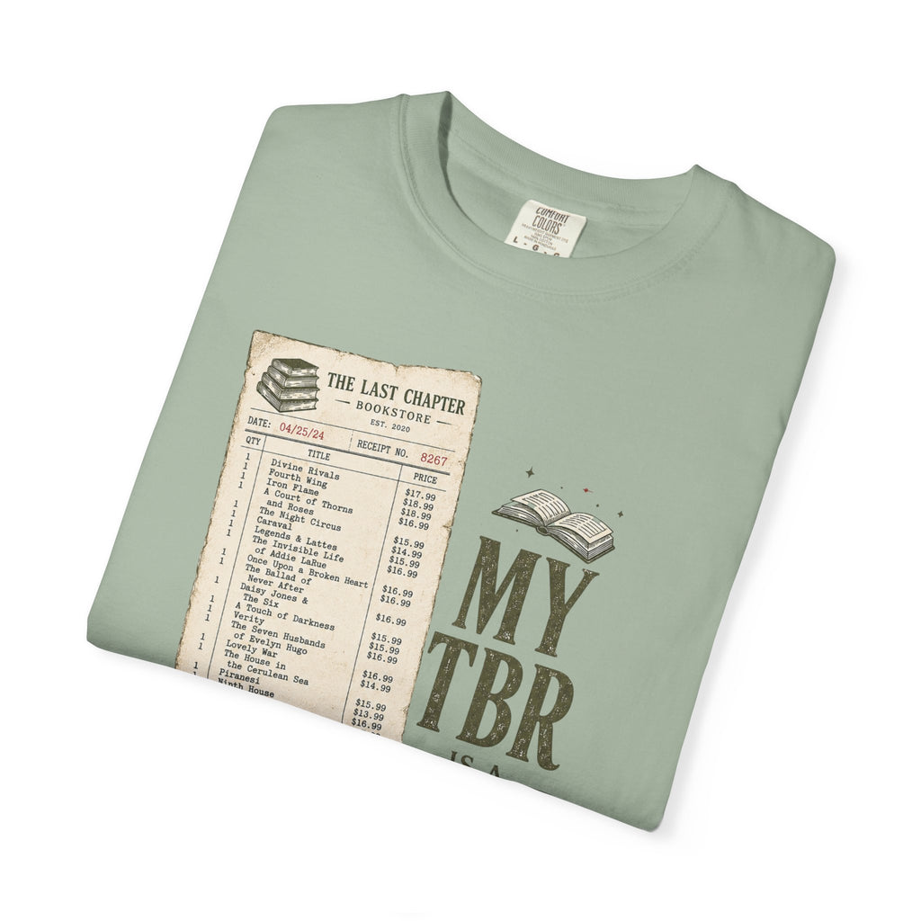 T-Shirt — "My TBR Is a Financial Burden" Book Lover Tee