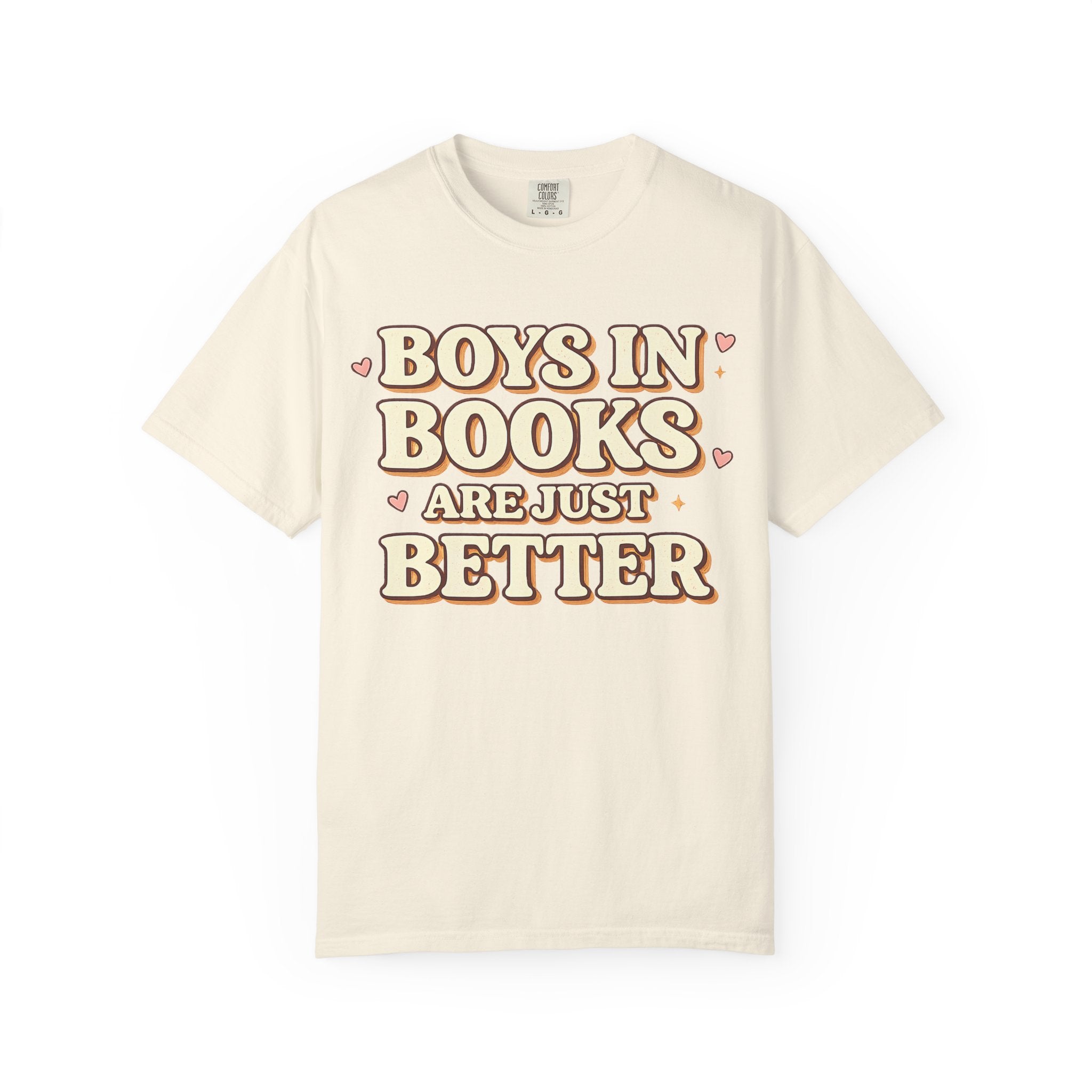 T-Shirt — "Boys in Books Are Just Better" Retro Literary Tee