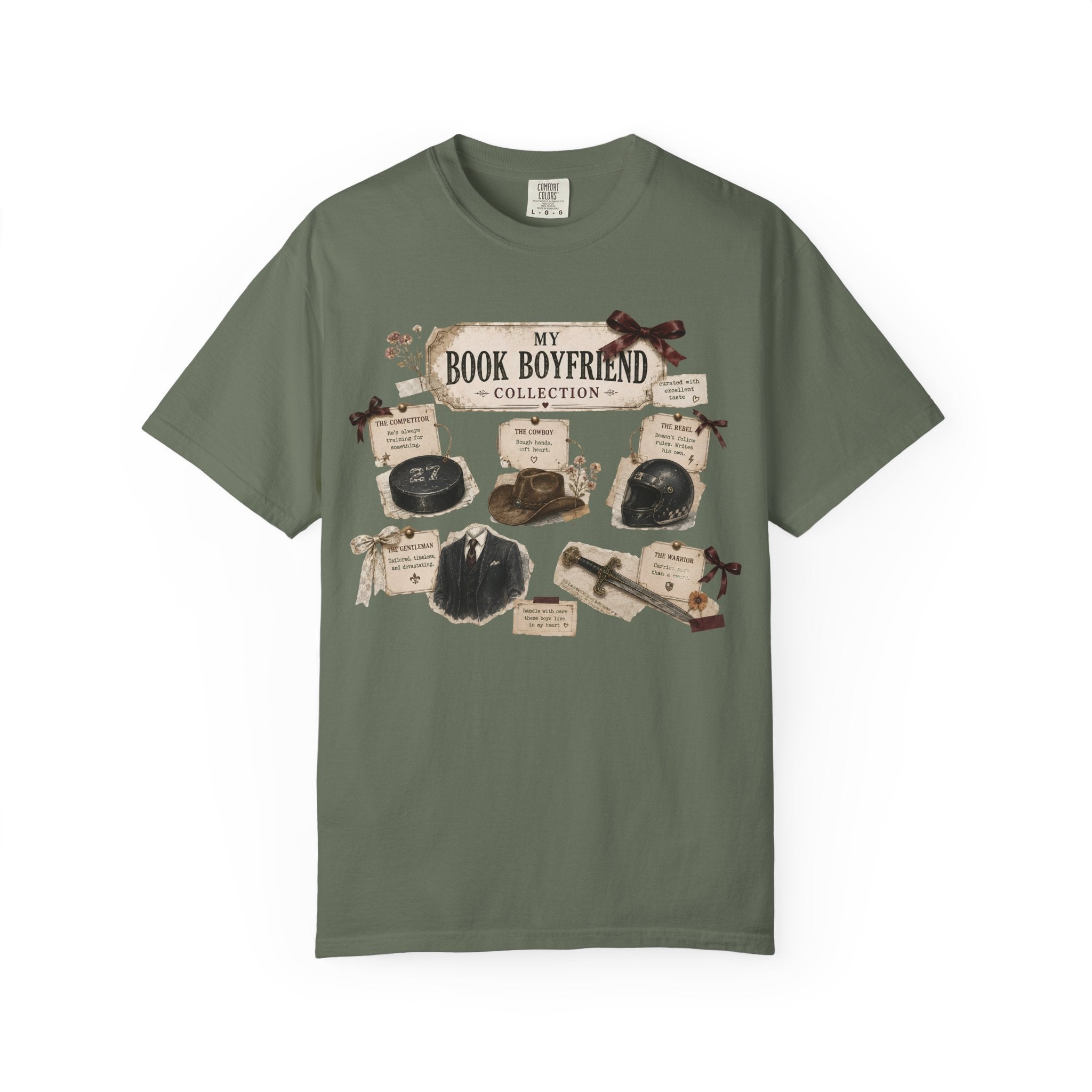 Book Boyfriend Collection T-Shirt — Vintage Literary Aesthetic Tee