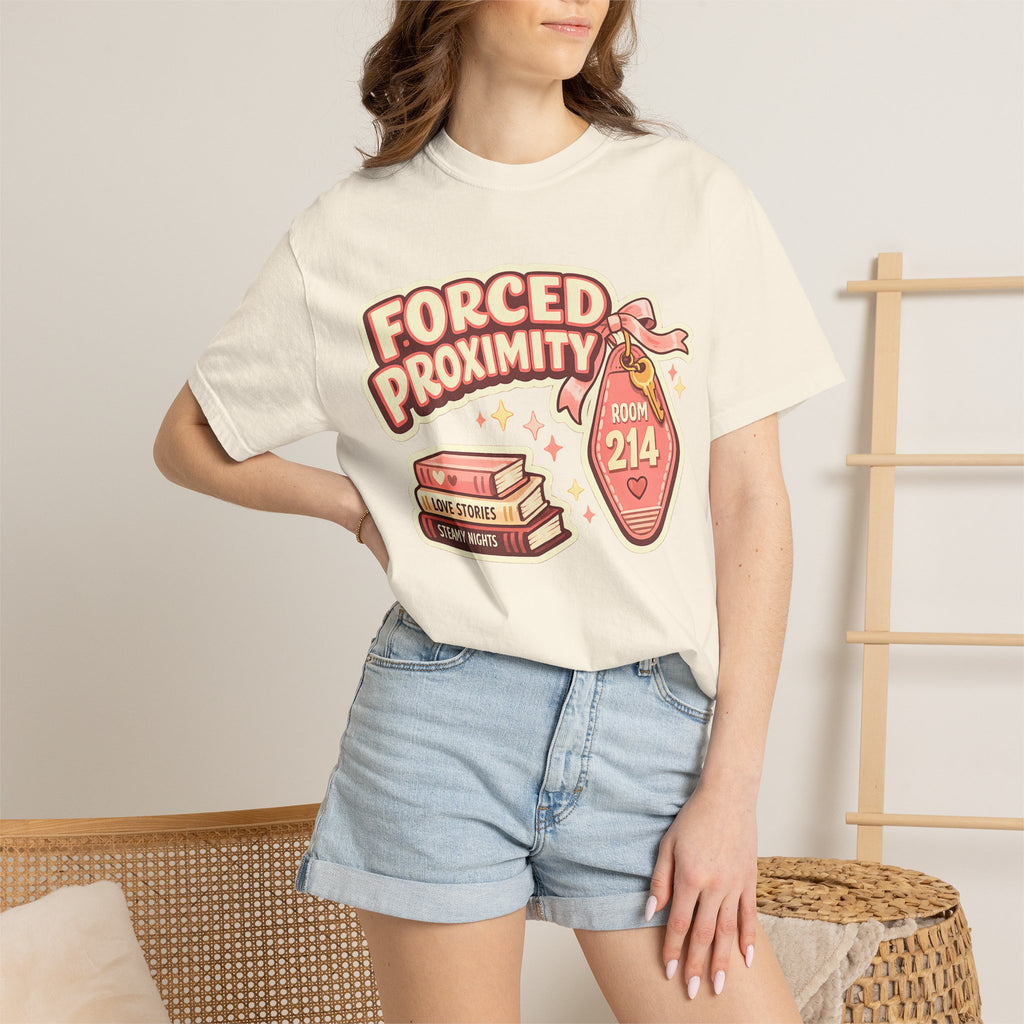 Forced Proximity T-Shirt — Cute Retro Romance Graphic Tee (Room 214)