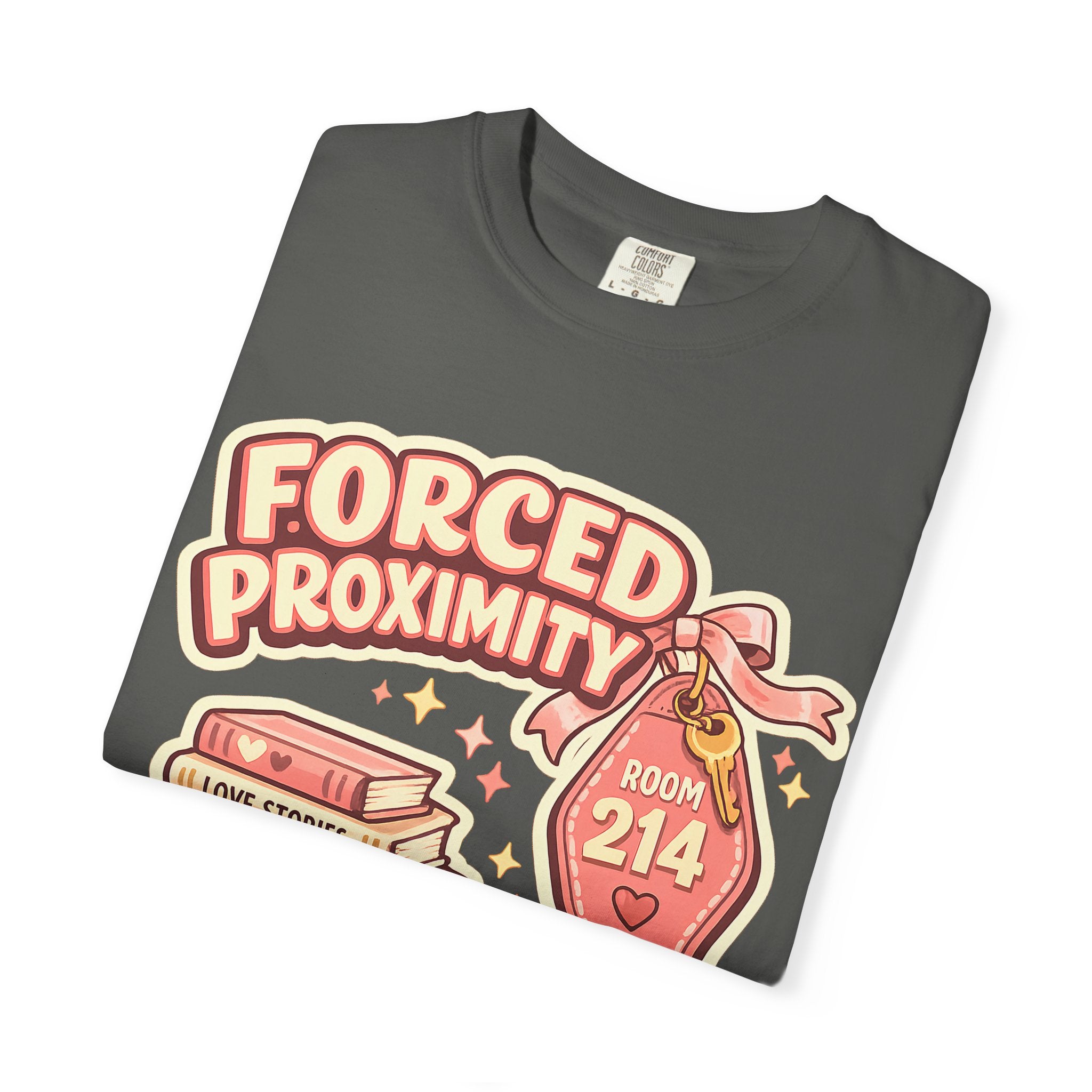 Forced Proximity T-Shirt — Cute Retro Romance Graphic Tee (Room 214)