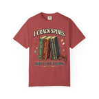 Book Lover T-Shirt — "I Crack Spines and I'll Do It Again" Vintage Stack Graphic