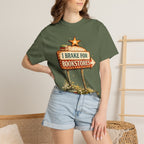 I Brake for Bookstores T-Shirt — Vintage Signbook Lover Tee
