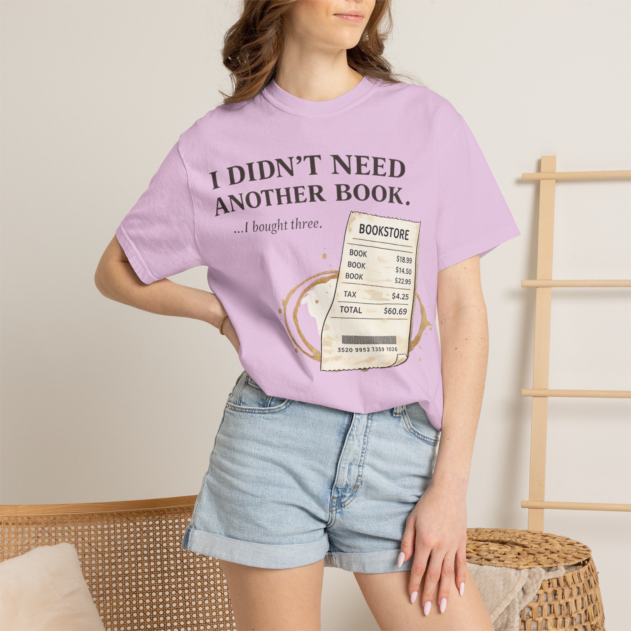 Book Lover T‑Shirt — “I Didn’t Need Another Book… I Bought Three.” Graphic Tee