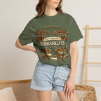 Bookshelf T-Shirt — "Too Many Books? Not Enough Bookshelves" Reader Shirt