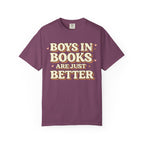 T-Shirt — "Boys in Books Are Just Better" Retro Literary Tee