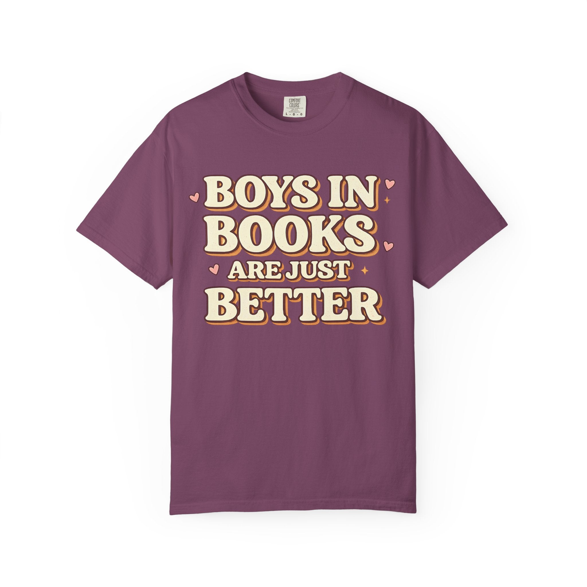 T-Shirt — "Boys in Books Are Just Better" Retro Literary Tee