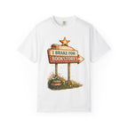 I Brake for Bookstores T-Shirt — Vintage Signbook Lover Tee