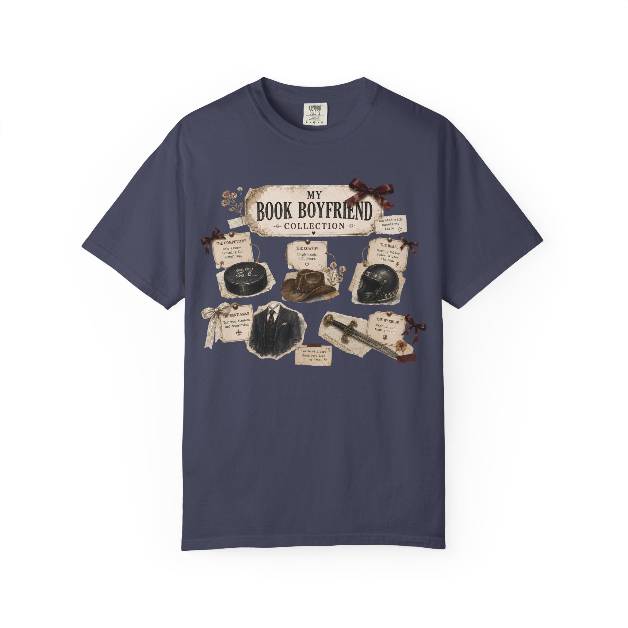 Book Boyfriend Collection T-Shirt — Vintage Literary Aesthetic Tee