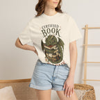 Certified Book Goblin T-Shirt — Cute Dragon Reading Graphic Tee for Book Lovers