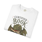 Certified Book Goblin T-Shirt — Cute Dragon Reading Graphic Tee for Book Lovers