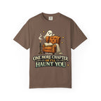 T-Shirt — “One More Chapter or I’ll Haunt You” Ghost Reading Tee
