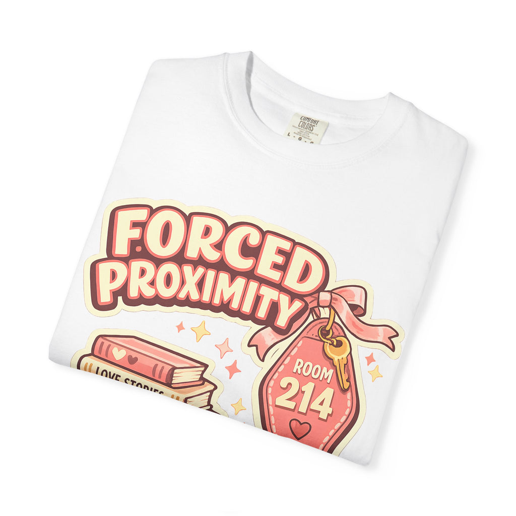 Forced Proximity T-Shirt — Cute Retro Romance Graphic Tee (Room 214)