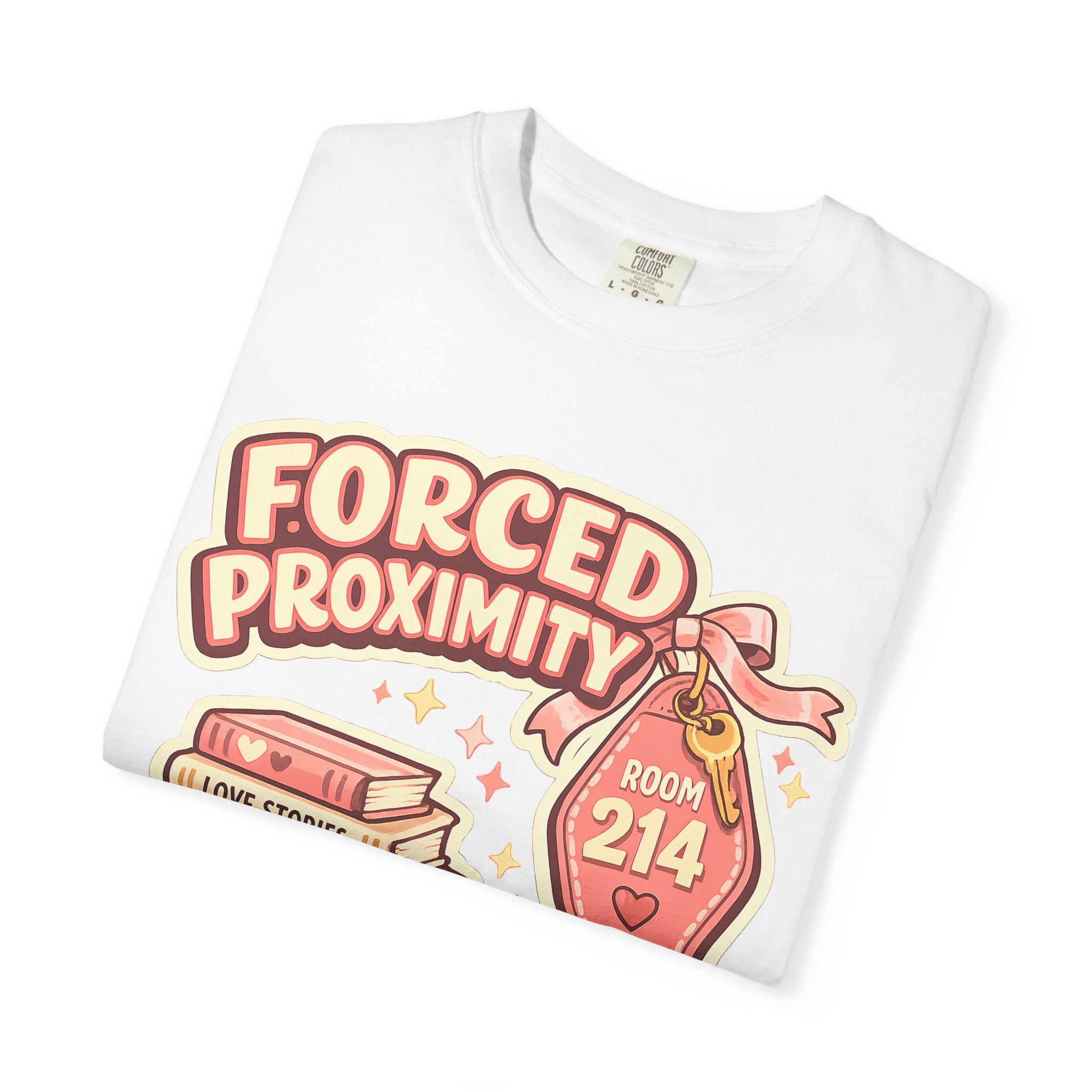 Forced Proximity T-Shirt — Cute Retro Romance Graphic Tee (Room 214)