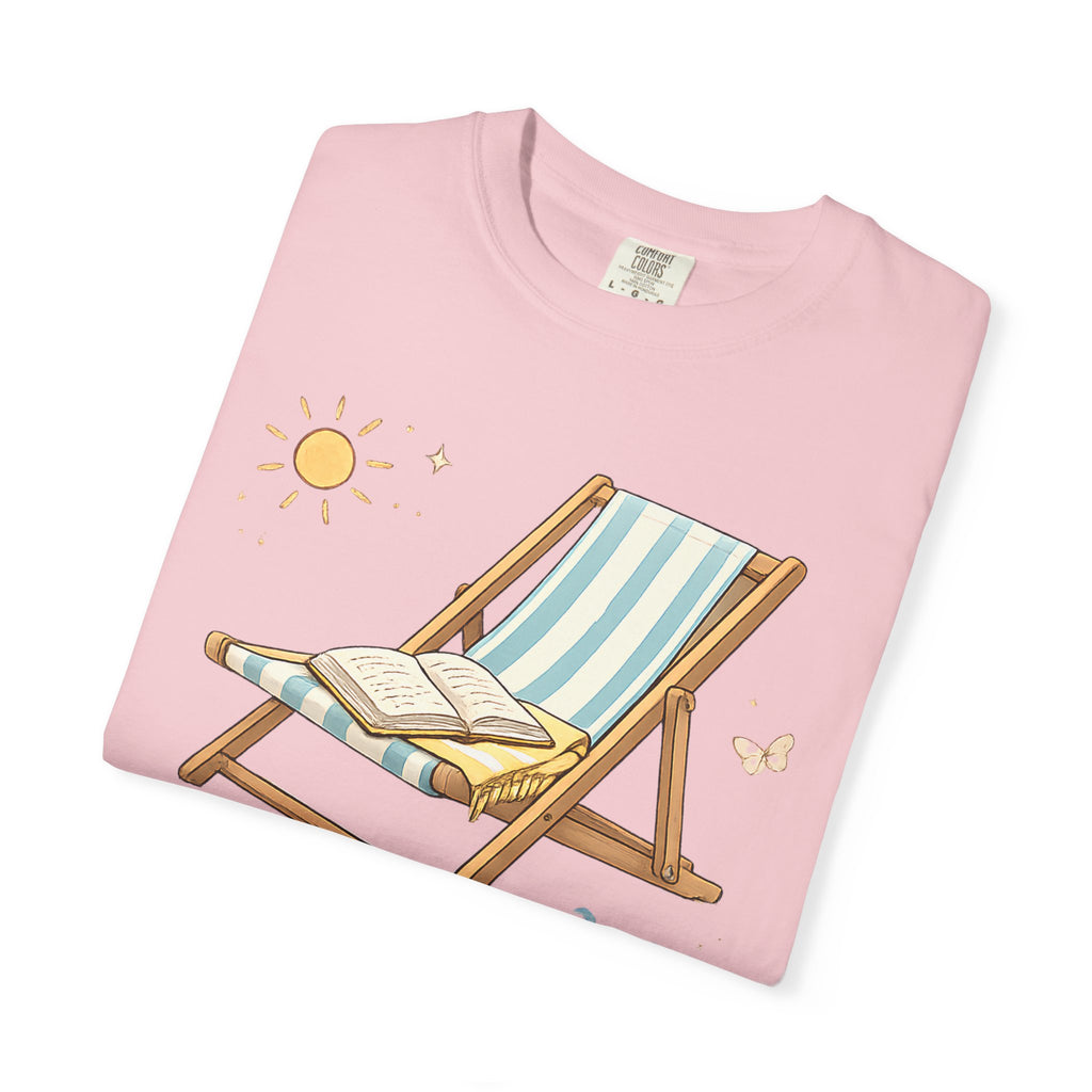 Beach Reading T-Shirt — "Tan Lines & Book Spines" Summer Reader Tee