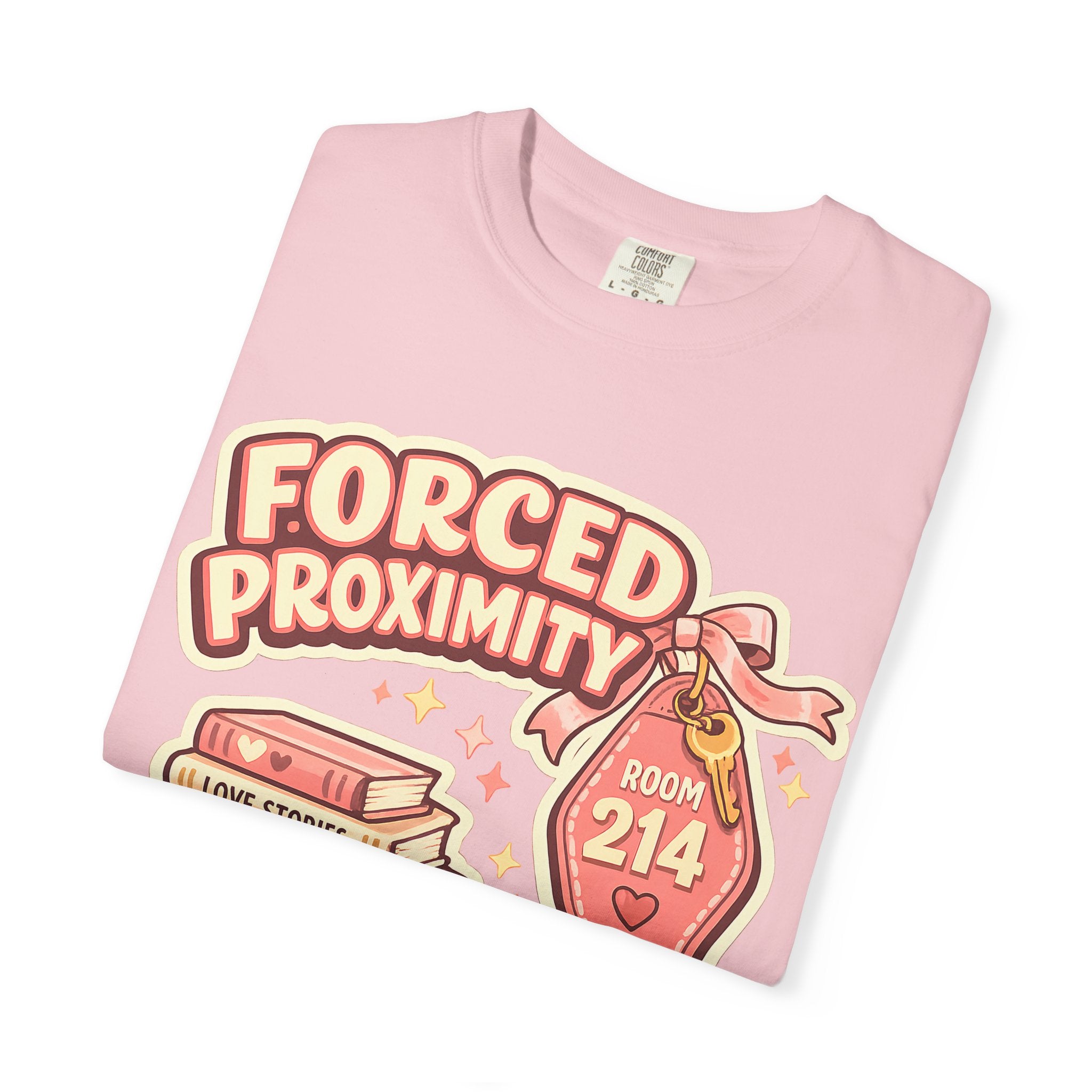 Forced Proximity T-Shirt — Cute Retro Romance Graphic Tee (Room 214)