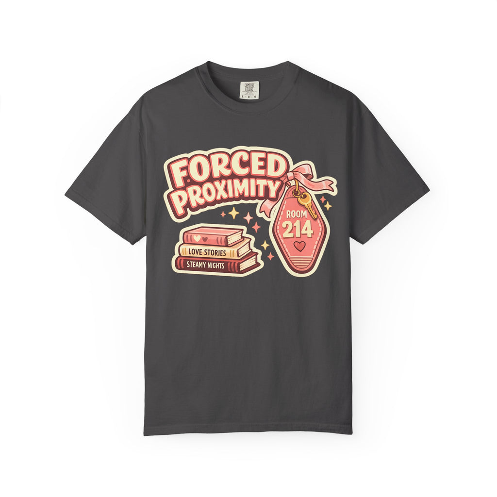 Forced Proximity T-Shirt — Cute Retro Romance Graphic Tee (Room 214)