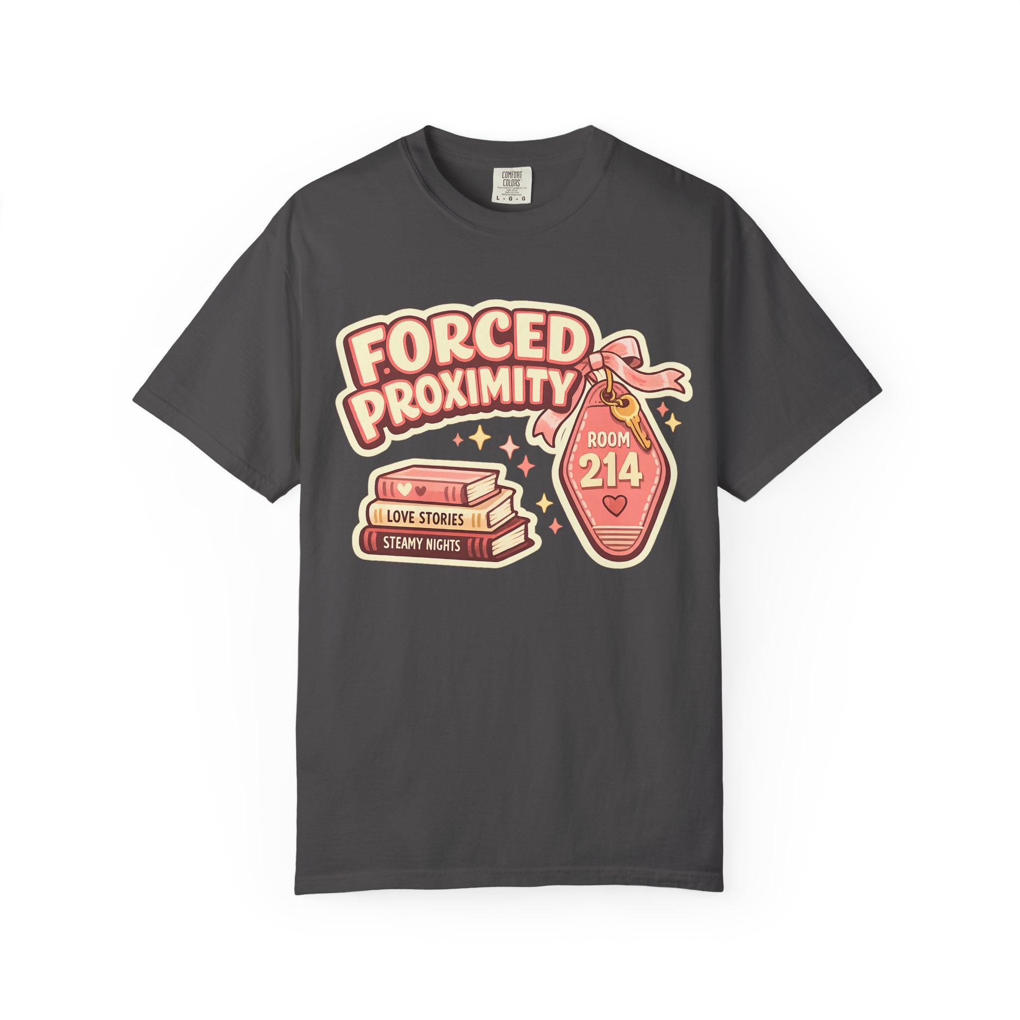 Forced Proximity T-Shirt — Cute Retro Romance Graphic Tee (Room 214)