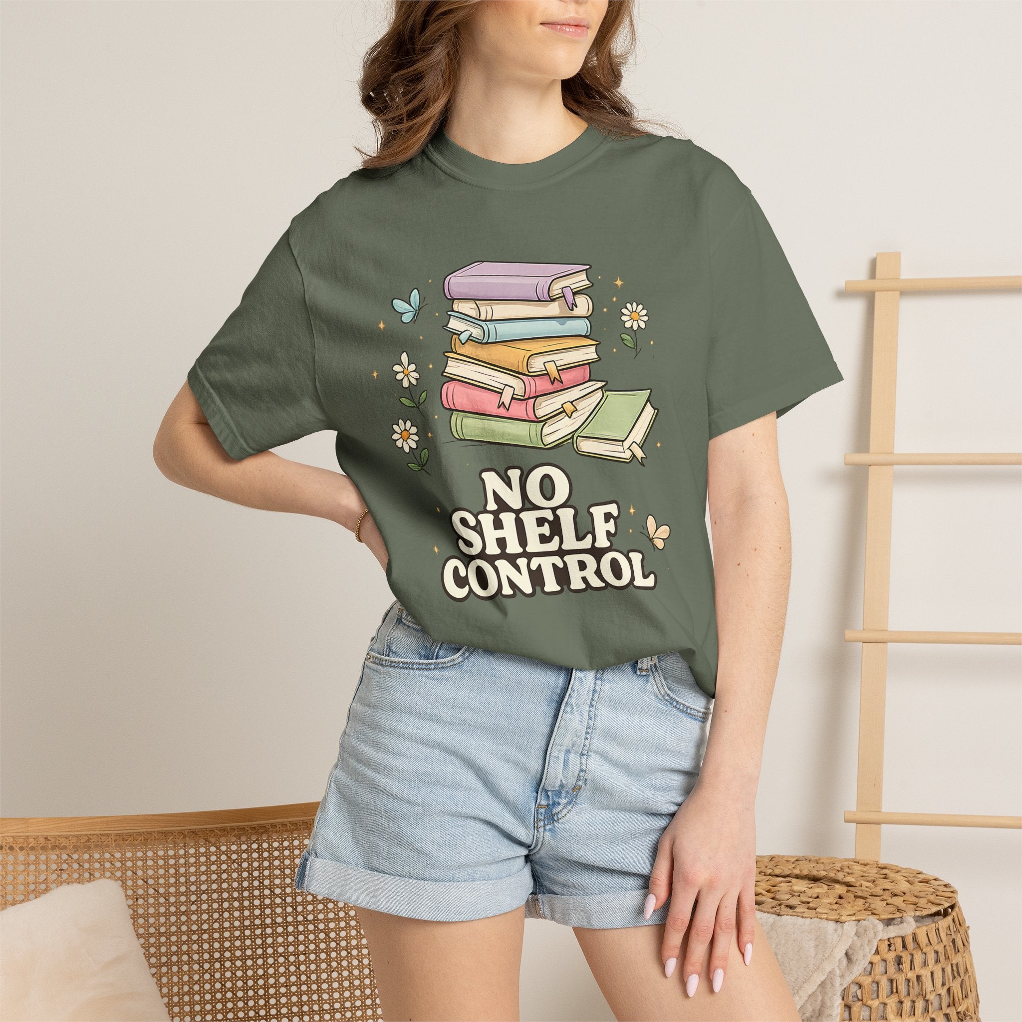 No Shelf Control Bookstack T-Shirt