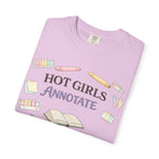 Hot Girls Annotate T-Shirt — Cute Study/Bookish Graphic Tee for Students & Readers