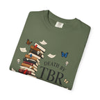 Death by TBR Book Stack T-Shirt — Reader Gift Graphic Tee