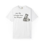 Book Lover T‑Shirt — “my tbr is longer than my lifespan” Graphic Tee