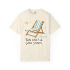 Beach Reading T-Shirt — "Tan Lines & Book Spines" Summer Reader Tee