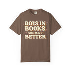T-Shirt — "Boys in Books Are Just Better" Retro Literary Tee