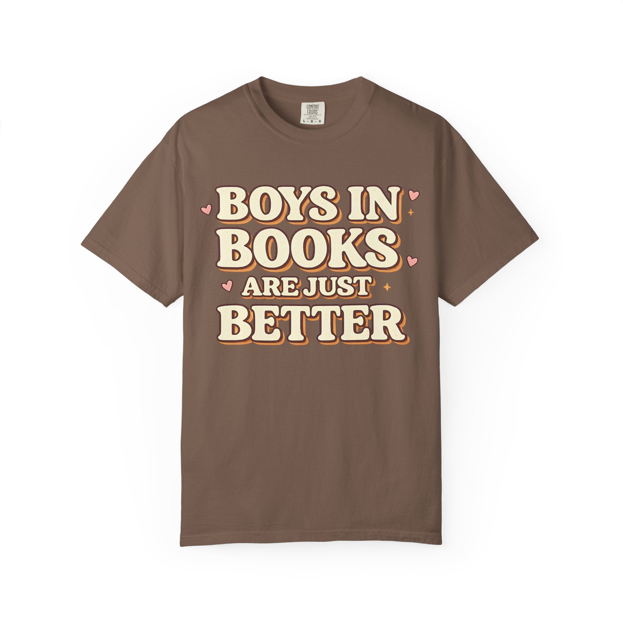 T-Shirt — "Boys in Books Are Just Better" Retro Literary Tee