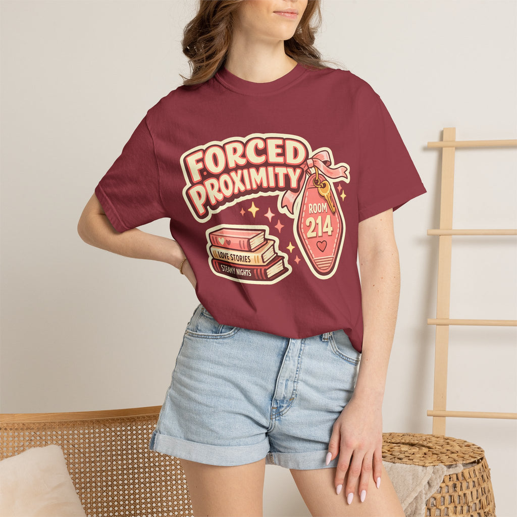 Forced Proximity T-Shirt — Cute Retro Romance Graphic Tee (Room 214)